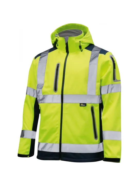 Jope softshell kollane/sinine