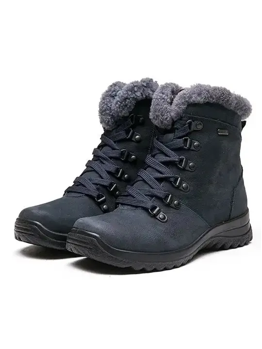 ЖЕНСКИЕ САПОГИ ИЗ НУБУКА С МЕХОВОЙ ПОДКЛАДКОЙ