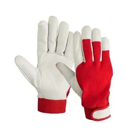 Рабочие перчатки монтажные из козьей кожи / с регулируемым манжетом