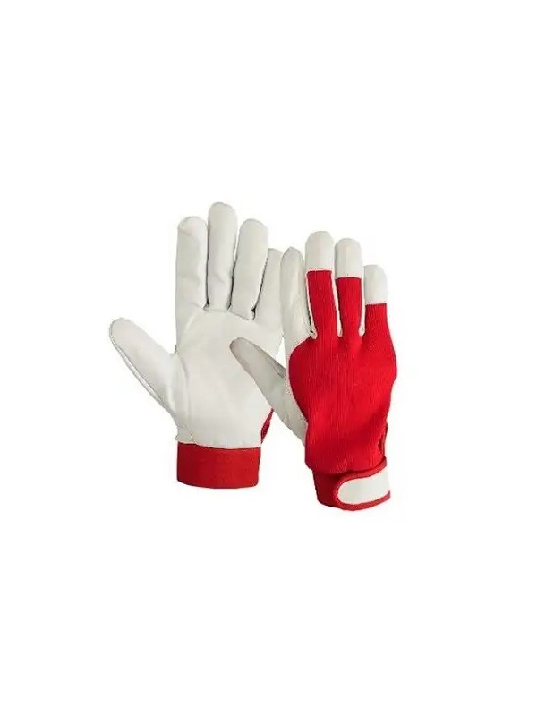 Рабочие перчатки монтажные из козьей кожи / с регулируемым манжетом