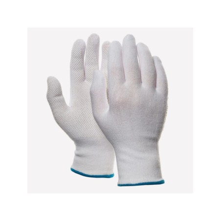 Вязанные перчатки с микроточками ПВХ БЕЛЫЙ