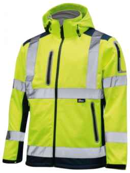 Jope softshell kollane/sinine