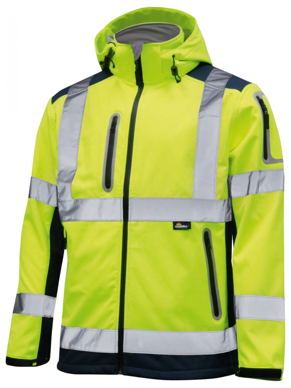 Jope softshell kollane/sinine