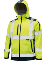 Jope softshell kollane/sinine