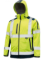 Jope softshell kollane/sinine