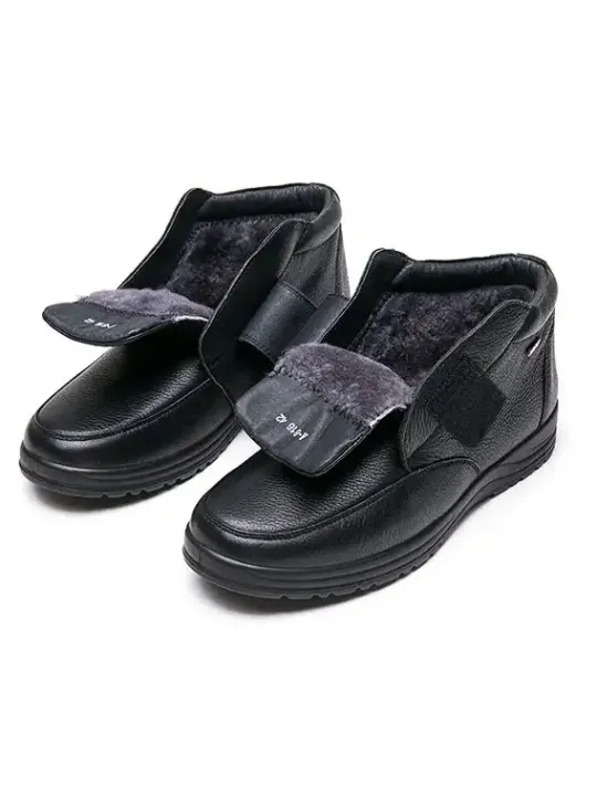 Мужские ботинки с подкладкой из овчины