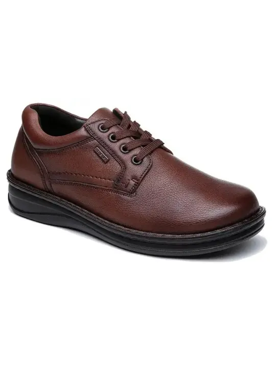 Мужские шнурованные туфли из мягкой наппы, с очень широкой колодкой