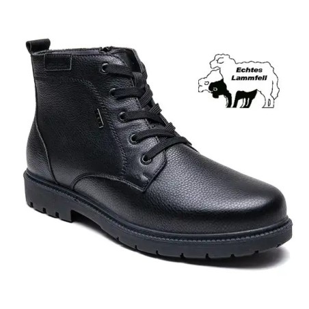 Мужские ботинки из мягкой кожи с подкладкой из овчины