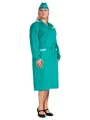 Халат женский цветной (длинный рукав, зеленый)