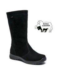 Женские сапоги из нубука с подкладкой из овчины