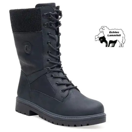 ЖЕНСКИЕ САПОГИ ИЗ НУБУКА С ПОДКЛАДКОЙ ИЗ НАСТОЯЩЕЙ ЯГНЯТЬЕЙ КОЖИ