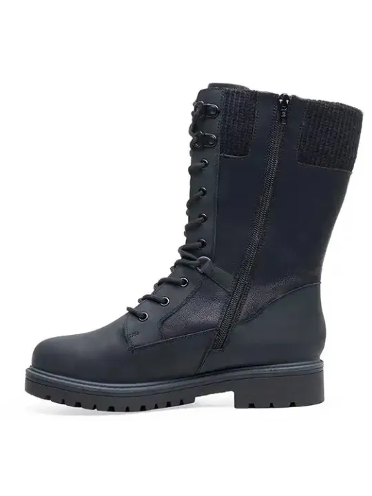 ЖЕНСКИЕ САПОГИ ИЗ НУБУКА С ПОДКЛАДКОЙ ИЗ НАСТОЯЩЕЙ ЯГНЯТЬЕЙ КОЖИ