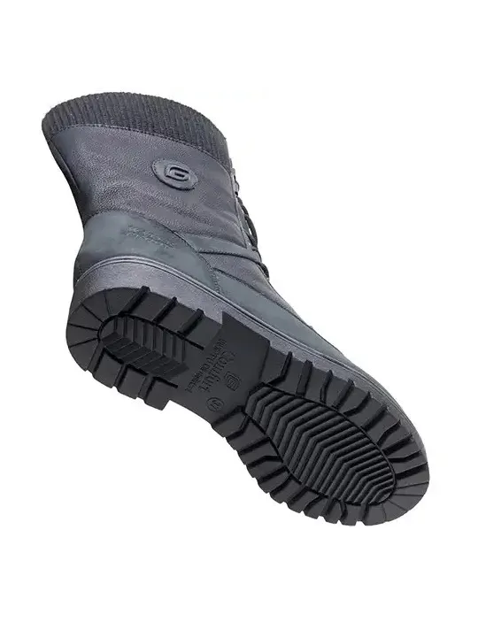 ЖЕНСКИЕ САПОГИ ИЗ НУБУКА С ПОДКЛАДКОЙ ИЗ НАСТОЯЩЕЙ ЯГНЯТЬЕЙ КОЖИ