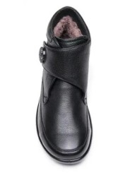 Женские ботинки из мягкой кожи с подкладкой из овчины