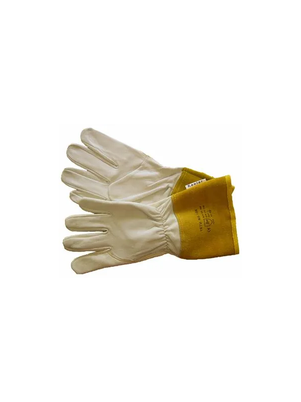 Перчатки сварочные кожаные (козья кожа), длина 35 см., KEVLAR®