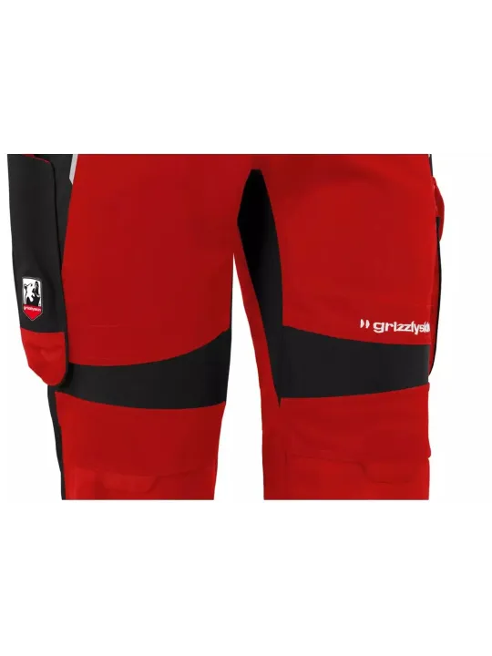 Tööpükste komplekt Grizzlyskin IRON Püksid Grizzlyskin punane/must