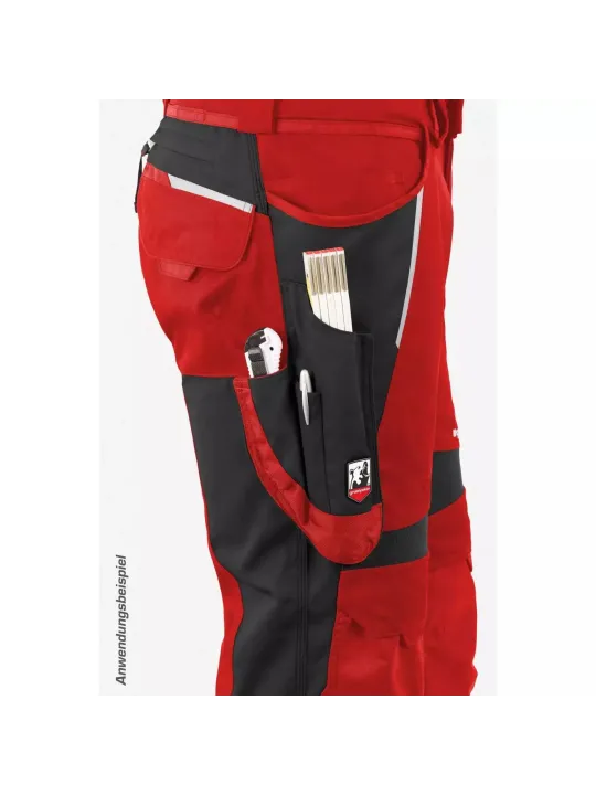 Tööpükste komplekt Grizzlyskin IRON Püksid Grizzlyskin punane/must