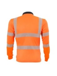 Рубашка-поло с длинными рукавами Lyocell повышенной видимости с защитой от ультрафиолета