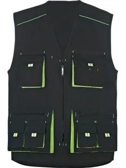 Vest Power must/roheline